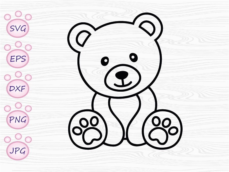 SVG > bear teddy fluffy cute - Free SVG Image & Icon.