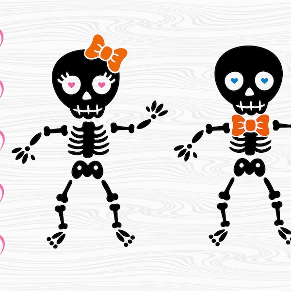 Cute skeleton SVG