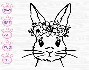 Floral Bunny SVG
