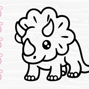 Baby Triceratops SVG