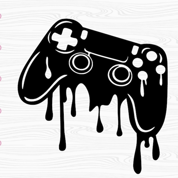 Gamer Splatter Controller SVG Video Game Instant Download Vectors For Cricut Silhouette splat clipart 1 Color png dxf pdf svg