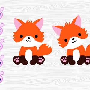 Baby Fox SVG Cute Fox cut file Baby Shower