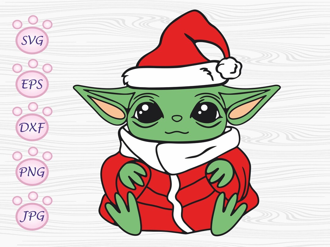 Christmas Yoda SVG - Etsy