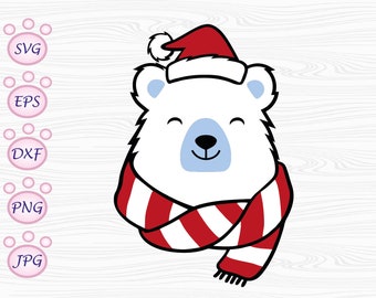 Christmas Polar Bear SVG
