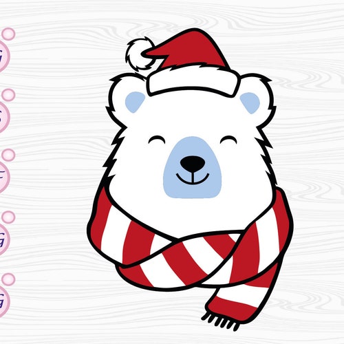 Christmas Polar Bear SVG Bear SVG Christmas SVG Holidays - Etsy
