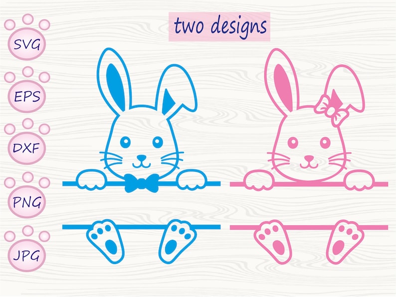 Bunny SVG, Bunny Split Svg, Easter Bunny PNG - Etsy