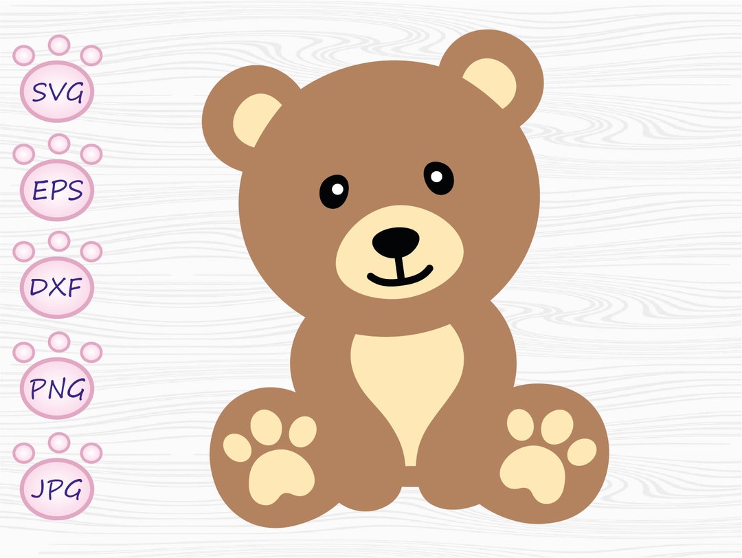Teddy Bear SVG Cricut, Baby Bear Svg, Teddy Bear Baby Shower Etsy