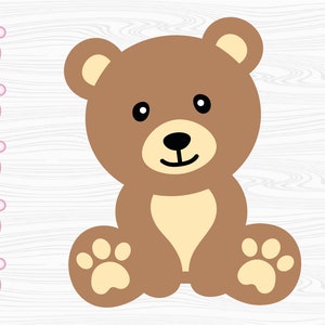 Teddy bear SVG Cricut, Baby bear svg, Teddy bear baby shower