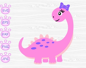 Girl Dinosaur SVG