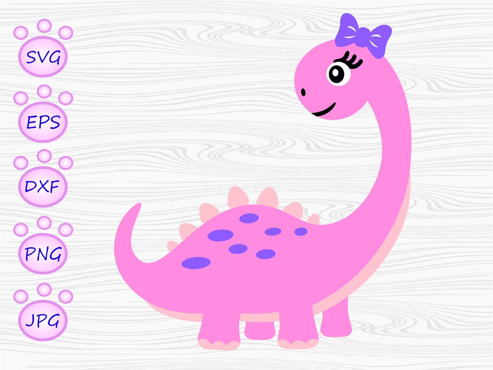 Girl Dinosaur SVG Etsy