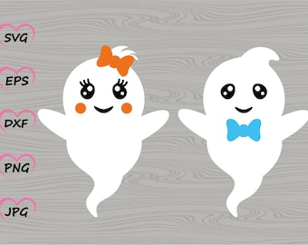 Cute Ghosts Svg