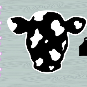 Cow Head Door Hanger SVG