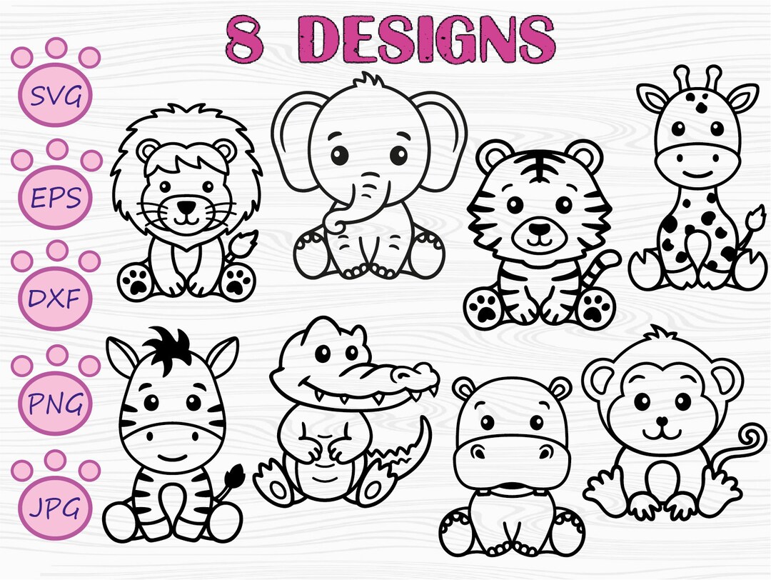 Safari Animals SVG, Animals Bundle Png - Etsy