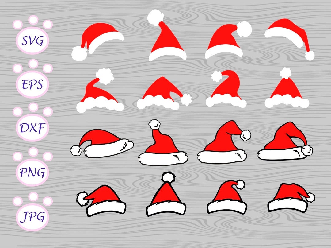Christmas Hat Svg Bundle - Etsy