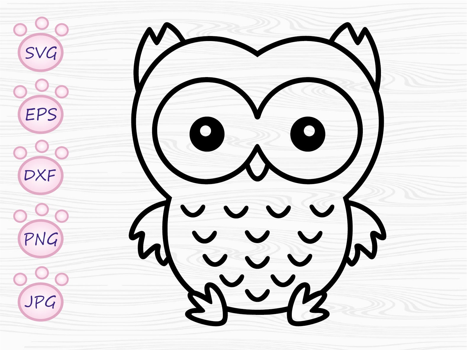 Owl Outline SVG