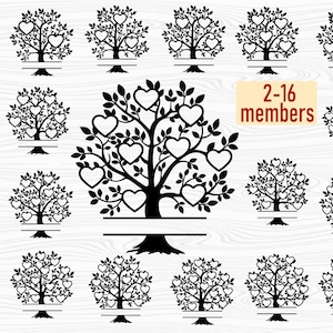 Family Tree SVG (merged leaves and branches)
