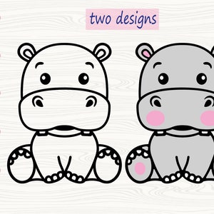 Baby Hippopotamus Svg