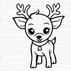 Baby Deer outline SVG