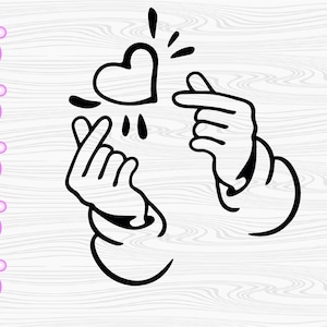 Korean finger heart