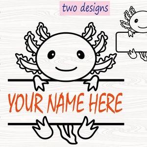 Axolotl Split Monogram SVG