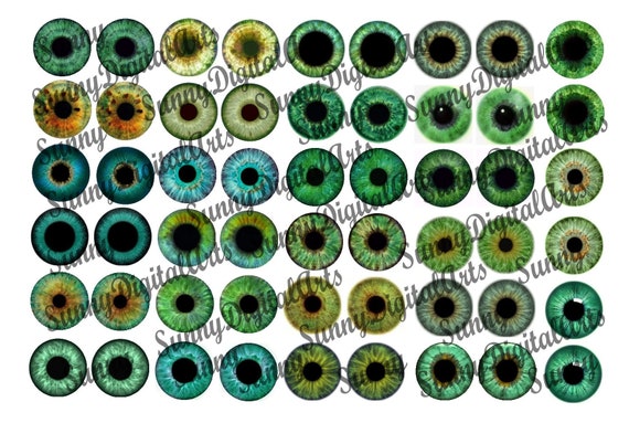 27 Pairs Printable Eye Chips. 14mm Blythe Doll Eyes. Digital - Etsy