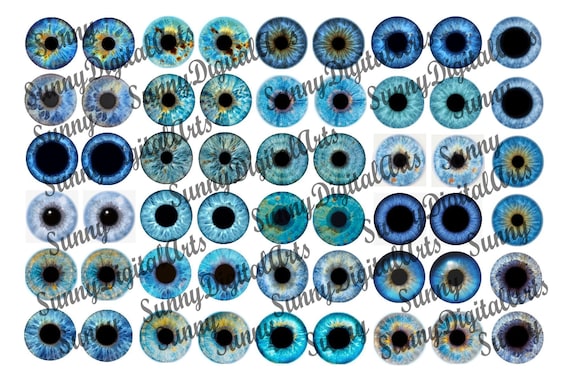 27 Pairs Printable Eye Chips. 14mm Blythe Doll Eyes. Digital - Etsy