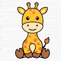 Cute Baby Giraffe Face Svg, Layered Cut File, Baby Animal Svg, Cricut ...