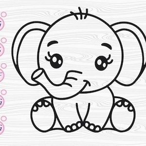 Baby Elephant SVG
