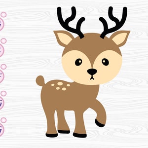 Deer SVG Cut File, Baby Deer SVG, Cut file, Cute Deer SVG