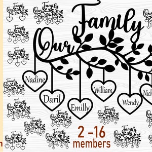 Family Branch Svg 2-16 Members