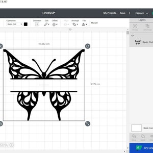 Butterfly Split Monogram Svg - Etsy