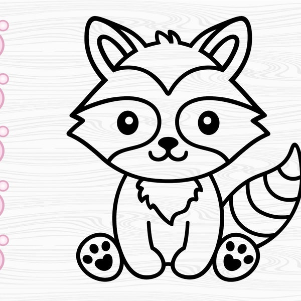 Raccoon Outline SVG