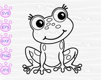 Cute frog SVG, SVG for Cricut and Silhouette