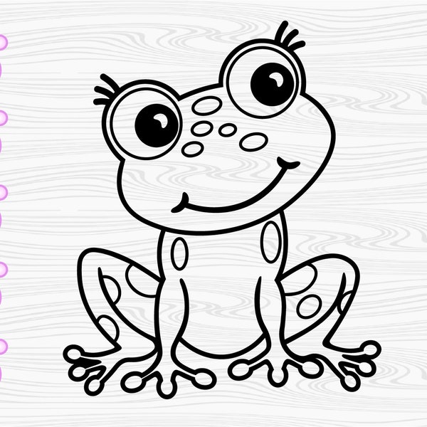 Süßer Frosch SVG, SVG für Cricut und Silhouette