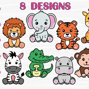 Safari animals SVG, Animals bundle png
