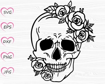 Blumenschädel svg