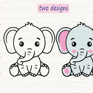 Baby Elephant SVG