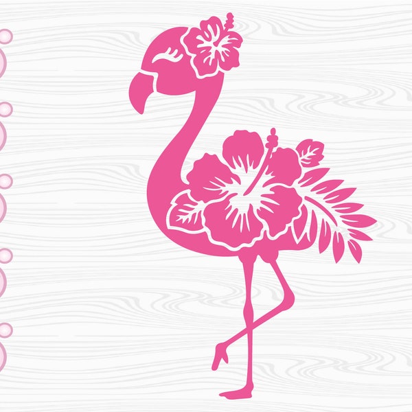 Floral Flamingo Svg