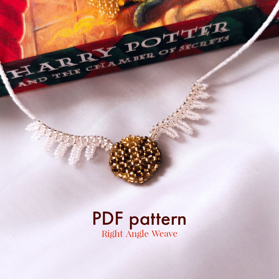 Snitch Pattern Pendant Snitch | Seed Bead | Beading Pattern RAW Right Angle Weave ...
