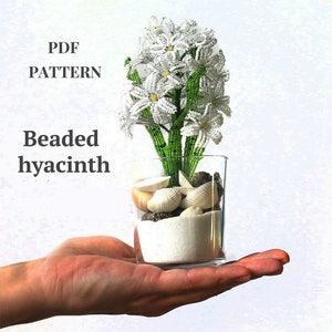Beaded Flowers pattern, Beaded Hyacinth, Seed bead patterns, Beading tutorial, Digital Download - PDF