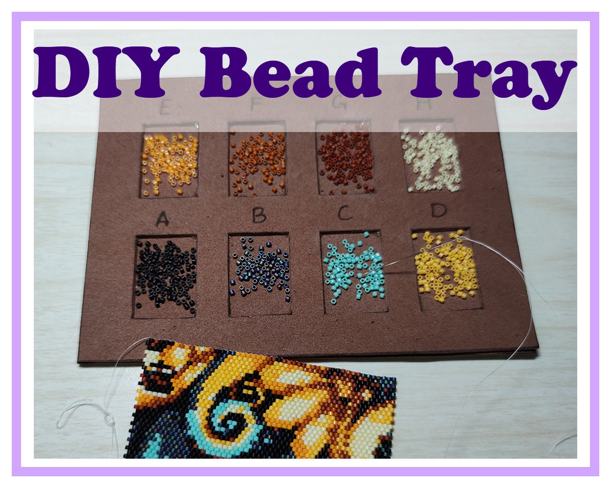 Wooden Bead Tray Organizer, Beads Craft Organization, Beadwork