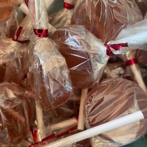 Strawberry Lollipops / Gourmet Lollipops / Handcrafted Lollipops