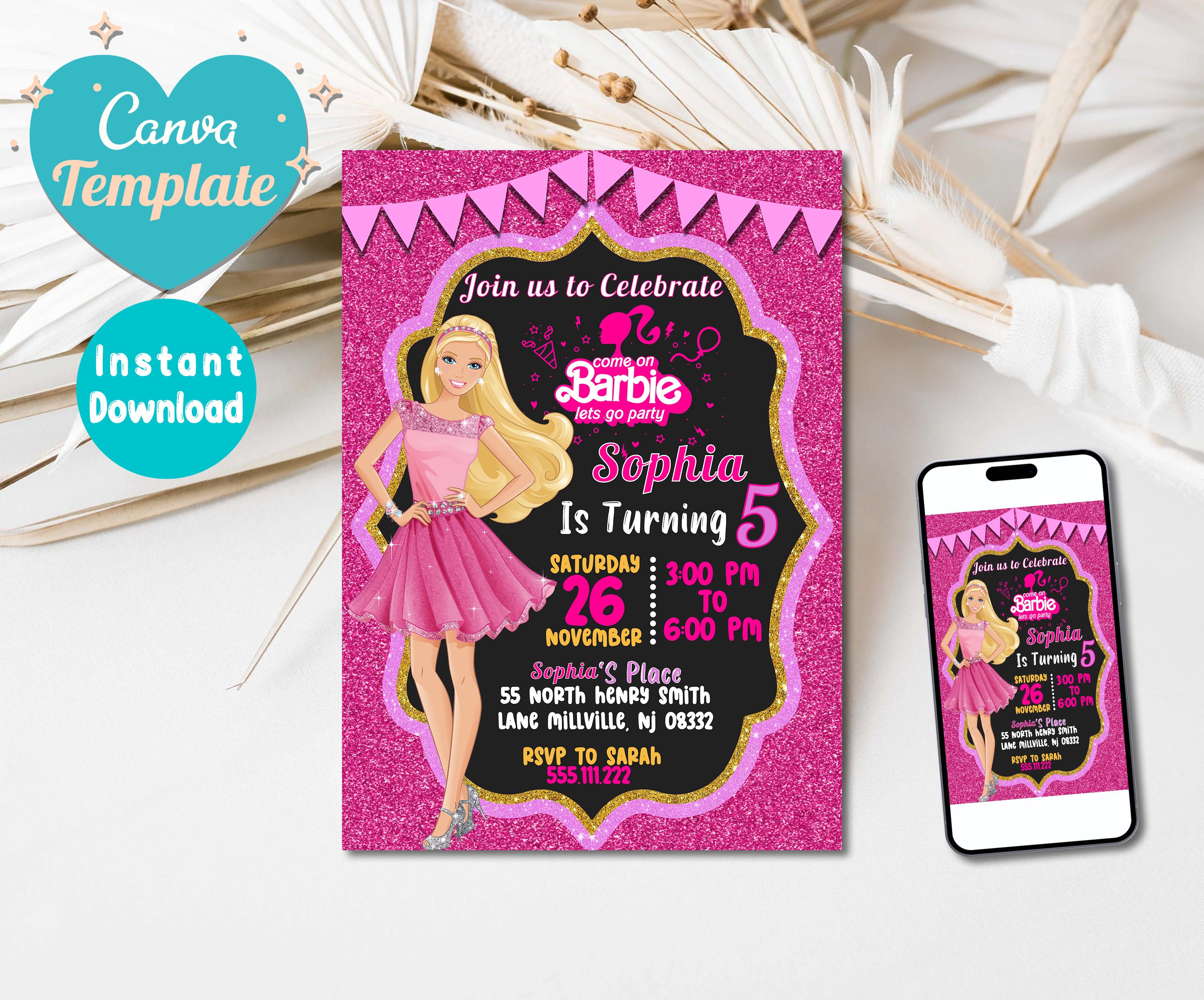 barbie-doll-birthday-party-thank-you-card-printable