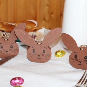 Easter decoration table bunny rabbit decoration for Easter stuffed bunny with chocolate eggs, little surprise for Easter, Easter gift image 7