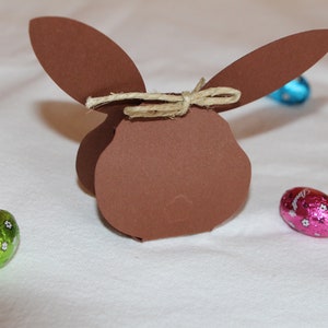 Easter decoration table bunny rabbit decoration for Easter stuffed bunny with chocolate eggs, little surprise for Easter, Easter gift image 5