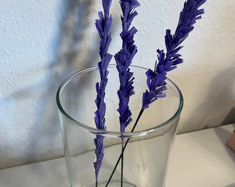 Forever blooming lavender flowers handmade from crepe paper paper flower