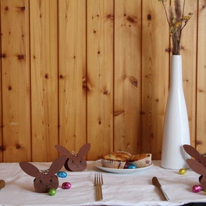 Easter decoration table bunny rabbit decoration for Easter stuffed bunny with chocolate eggs, little surprise for Easter, Easter gift image 8