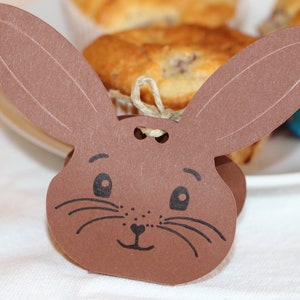 Easter decoration table bunny rabbit decoration for Easter stuffed bunny with chocolate eggs, little surprise for Easter, Easter gift image 4