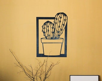 Cactus - Décor mural en bois