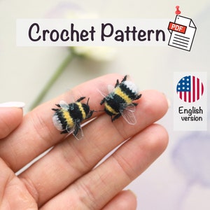 Crochet BEE Pattern Micro Bumblebee Amigurumi: Make Your Own buzz-worthy crochet BEE by NansyOops